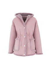Lilac Hooded Reversible Jacket