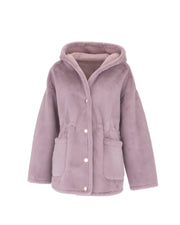 Lilac Hooded Reversible Jacket