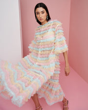 BLAIZ Celia B Vinci Multi Stripe Midi Dress