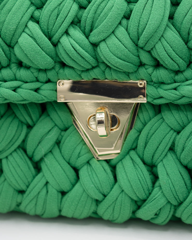 Catalina Hilo Green Crochet Bag