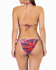 BLAIZ Silvia Schaefer Pink Bromelia Triangle String Bikini Set