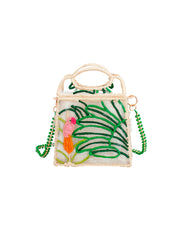 Jungle Fluffy Wooden Beads Strap Handbag
