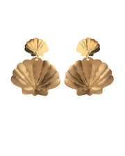 Golden  Seashell Earrings