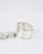 BLAIZ | Rose Khbeis | Silver Shatila Finger Bracelet, silver plated brass, artisan jewellery