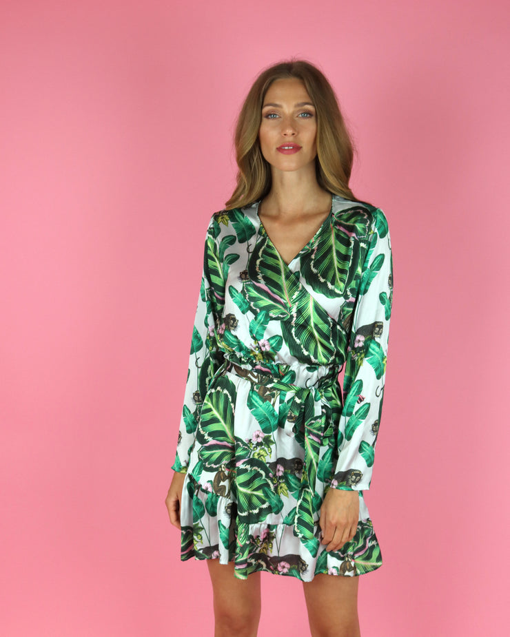LOBO ROSA | BLAIZ | Amazona Leaf Print Mini Dress