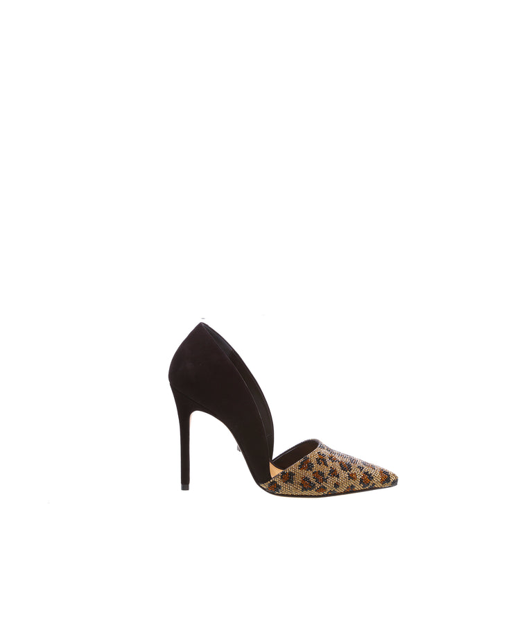 SCHUTZ | BLAIZ | Black Leopard Print Stiletto Heels