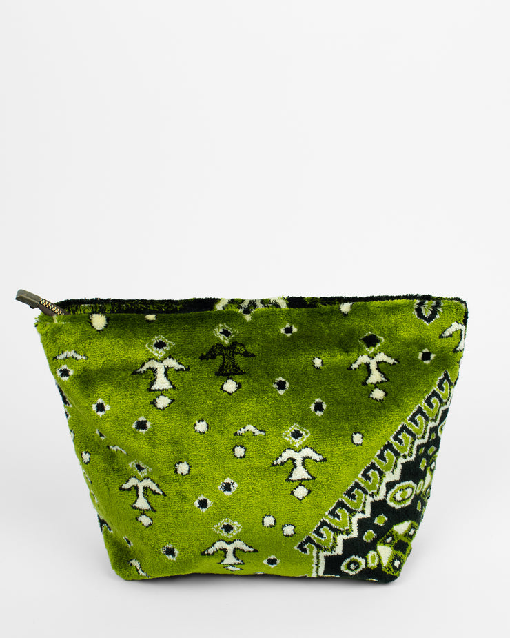 Soraya Green Velvet Pouch Bag