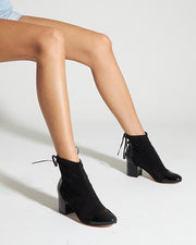 SCHUTZ | BLAIZ | Black Contrast Patent Toe Ankle Boots