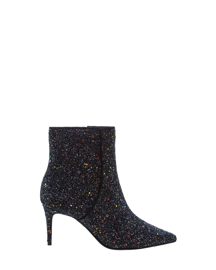 SCHUTZ | BLAIZ | Midnight Glitter Ankle Boots Shimmer Mid Heel