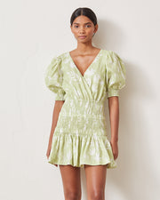 BEC & BRIDGE | BLAIZ | Windswept Green Puff Sleeve Mini Dress