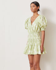 BEC & BRIDGE | BLAIZ | Windswept Green Puff Sleeve Mini Dress