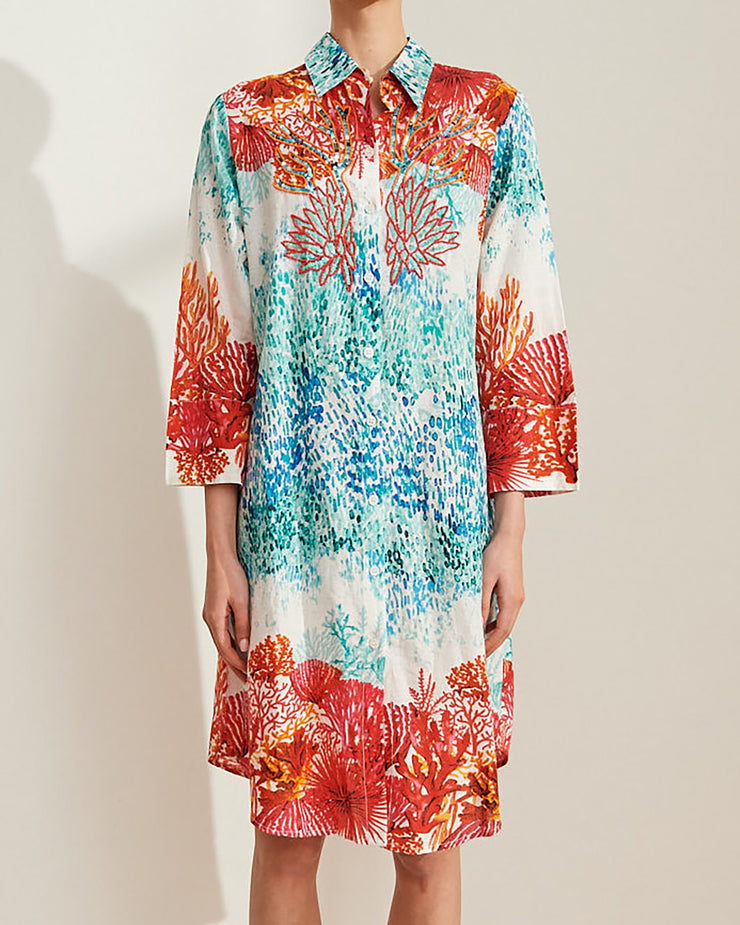 BLAIZ Coral Printed Shirt Dress 