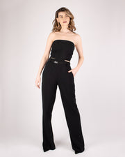 Blaiz Arara Black Strapless Cut-Out Jumpsuit