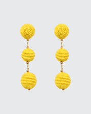 Blaiz 227 Yellow Triple Bobble Earrings