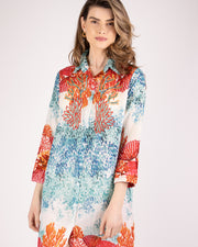 BLAIZ Coral Printed Shirt Dress