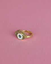 227 | BLAIZ | Enamel Eye Gold Ring