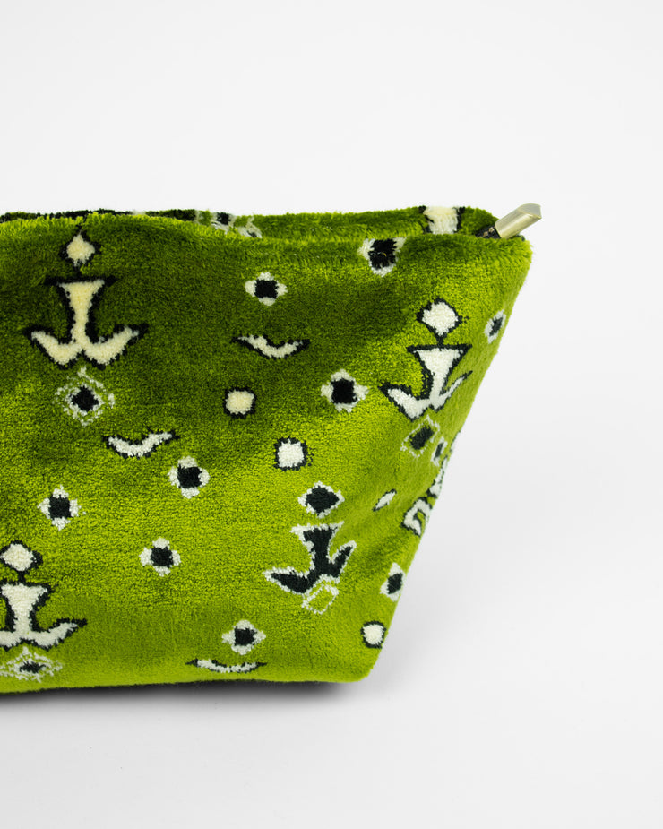Zohra Green Velvet Mini Pouch Bag