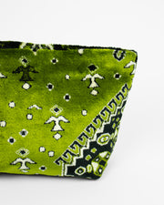 Soraya Green Velvet Pouch Bag