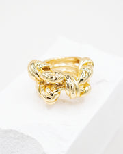BLAIZ 227 Knotted Gold Aurora Twist Ring