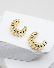 BLAIZ 227 Gold Coil Hoop Earrings