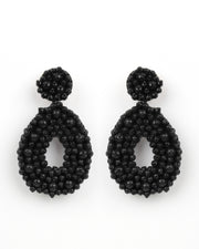 Black Clip-on Beaded Earrings™