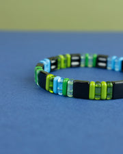 Blaiz 227 Blue Green Translucent Enamel Bracelet