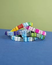 Blaiz 227 Rainbow Stripe Translucent Enamel Bracelet