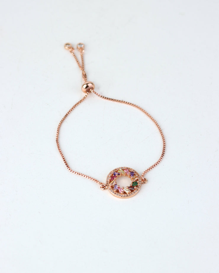 227 | BLAIZ | Rhinestone Rose Gold Wreath Bracelet