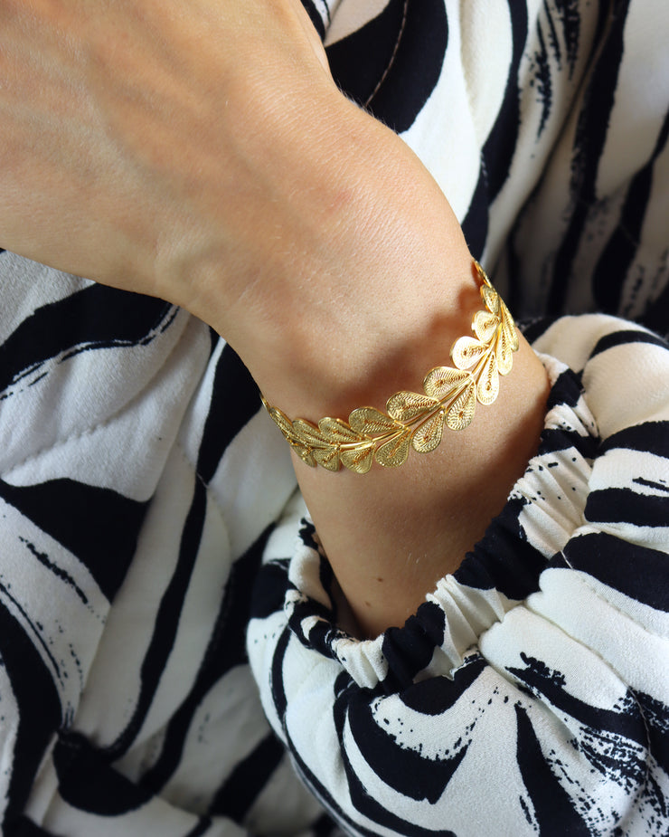 Blaiz Denise Nader Gold Leaf Wrap Bracelet