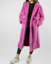 Fuchsia Faux Fur Coat