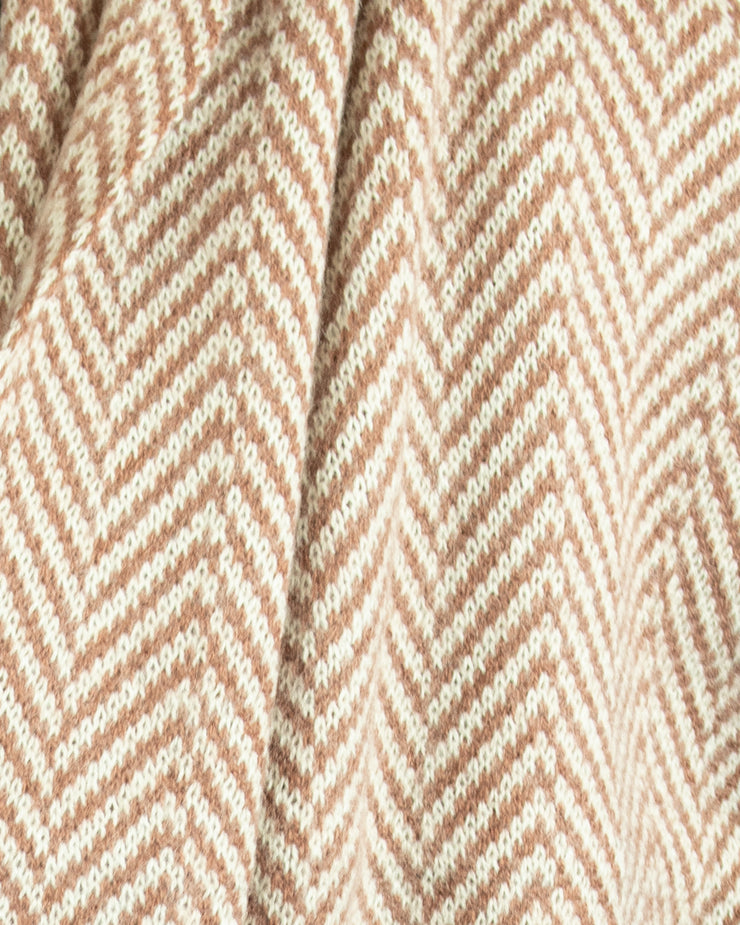 Blaiz 227 Terracotta Chevron Knit Scarf