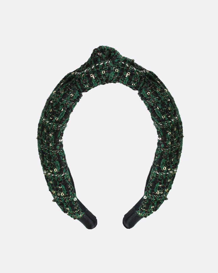 Green Tweed Headband