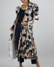 LOBO ROSA | BLAIZ | Pale Peach Velvet Print Maxi Kimono