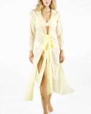 BLAIZ Palmacea Banana Cotton Wrap Dress