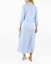 BLAIZ Palmacea Sky Blue Cotton Wrap Dress