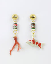 BLAIZ Midnight Foxes Studio Koi Fish & Coral Earrings