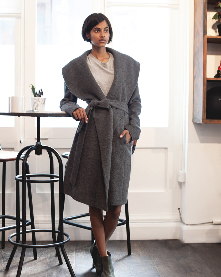 HERA CONCEPT | BLAIZ | Grey Sienna Alpaca Wool Coat
