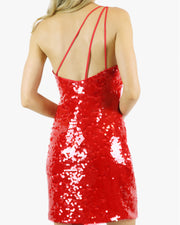 Lithium Red Sequin Mini Dress