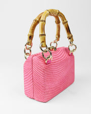 BLAIZ Serpui Little Church Pink Bun Straw Tote Bag