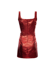 BLAIZ De La Vali Limon Red Lurex Mini Dress