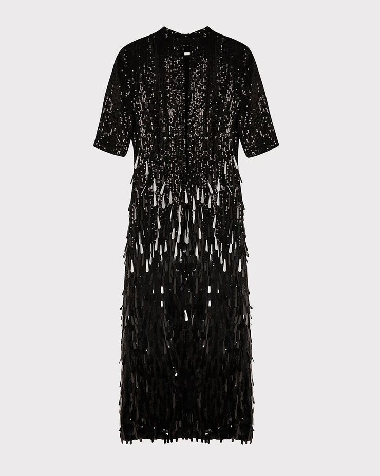 BLAIZ Ilta Neva Black Sequin Split Dress