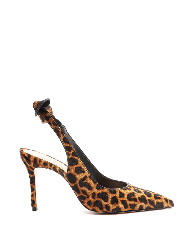 BLAIZ Schutz Leopard Print Slingback Bow Heels