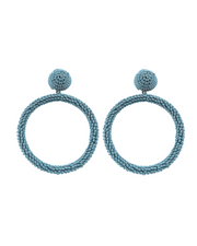 Turquoise Maxi Arara Beaded Hoop Earrings™