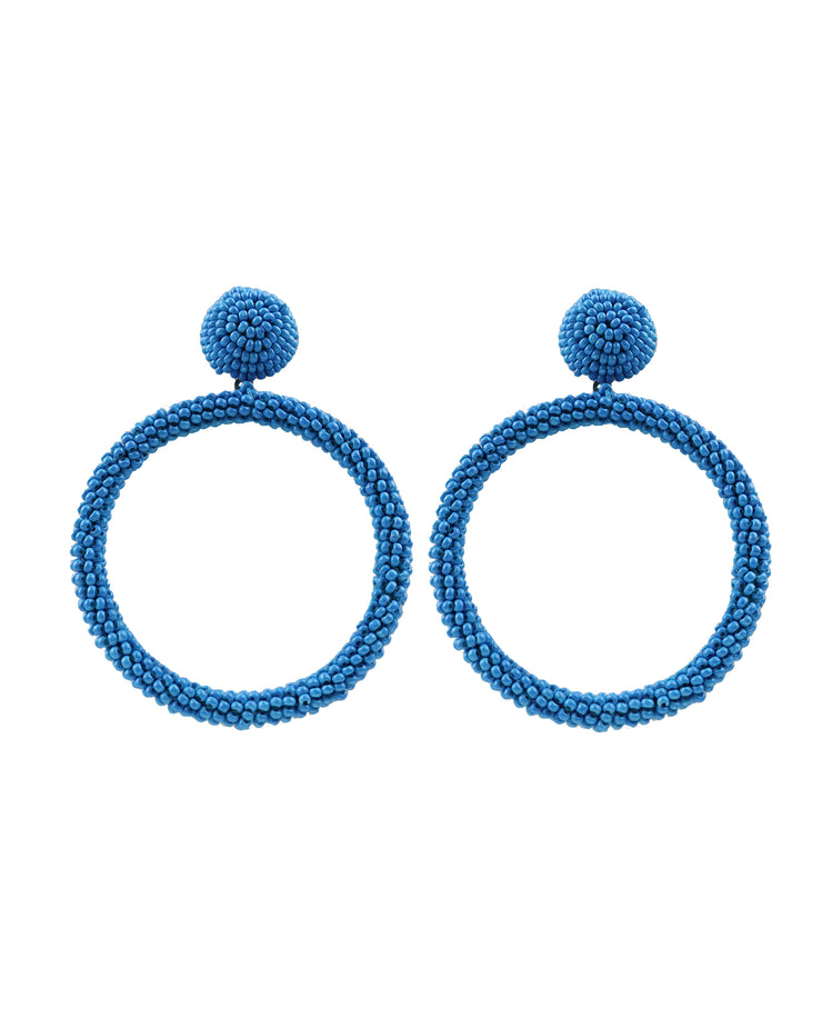 Blaiz Azure Maxi Arara Beaded Hoop Earrings™