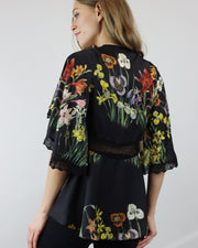 BLAIZ | Cecilia Prado Black Floral Lace Top