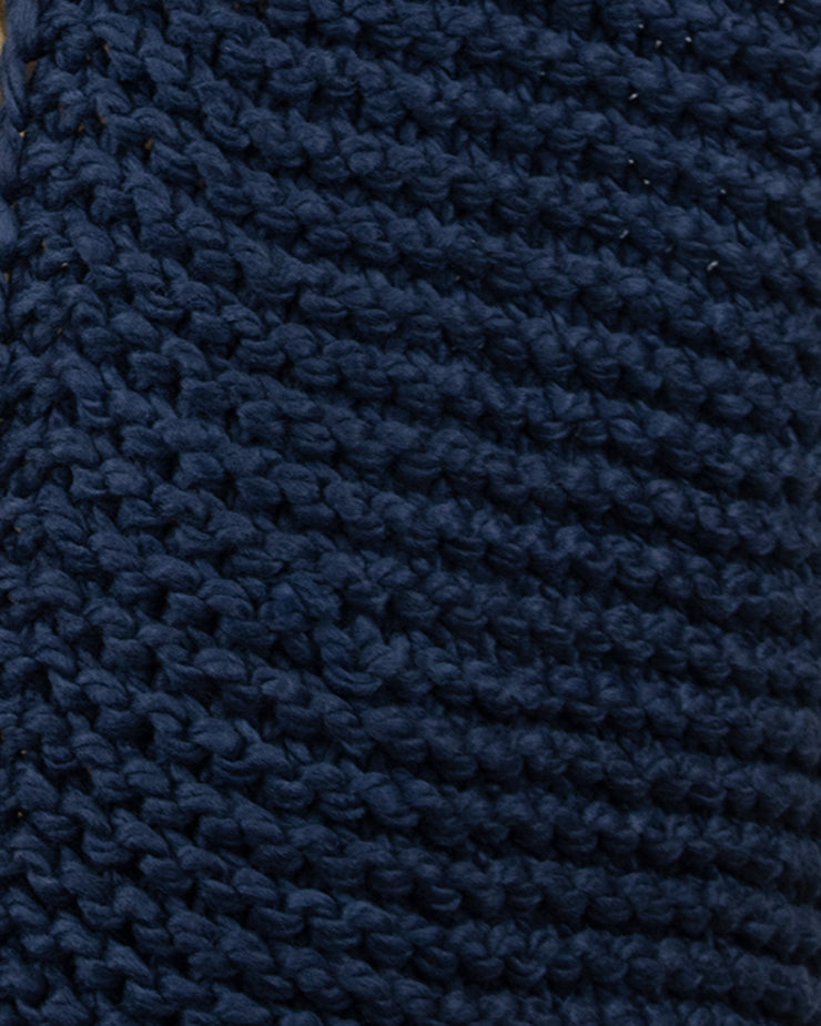 Navy Blue Chunky Knit Scarf