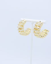 BLAIZ 227 Gold Coil Hoop Earrings