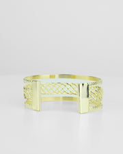 Blaiz Triple Gold Plait Wrap Bracelet Cuff