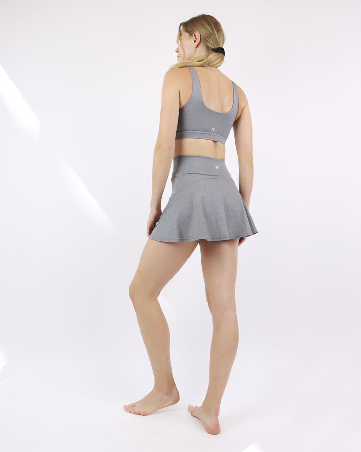 Blaiz Activewear Stone Grey Cecilia Tennis Skirt