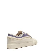 Schutz White & Lilac Canvas Sneakers